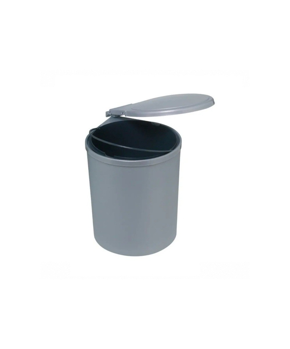 Prullenbak - deurbevestiging -  1 x 13 liter - grijs