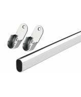 Ovale kledingroede op maat - 600mm t/m 799mm - verchroomd