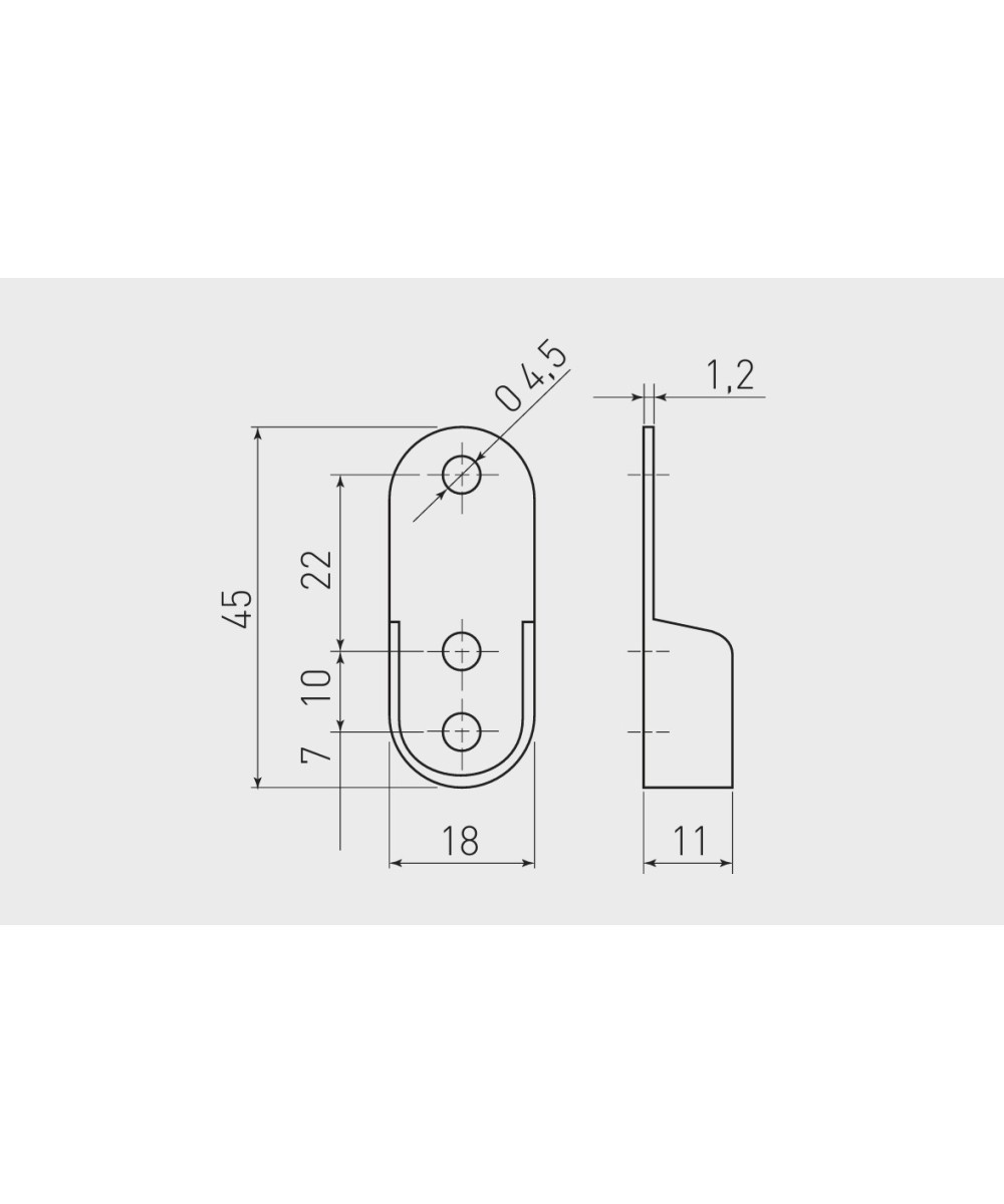 Ovale kledingroede op maat - 800mm t/m 999mm - verchroomd