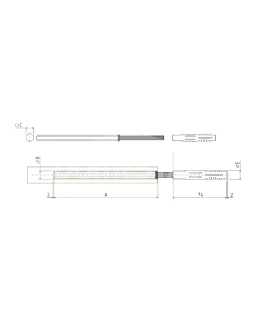 Onzichtbare plankdrager - 10 x 145mm