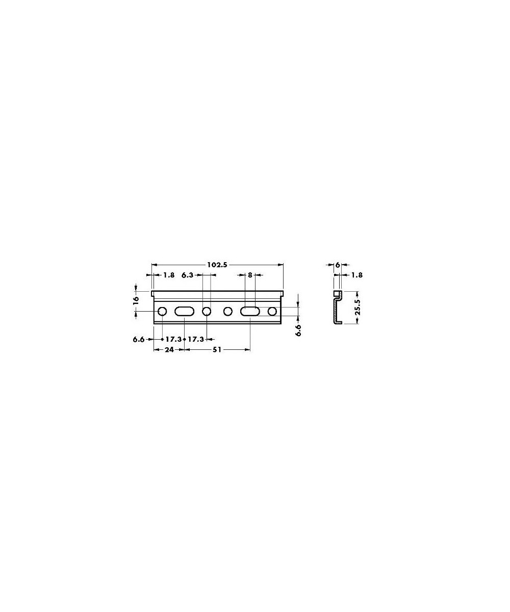 Rail voor ophangsysteem - 10cm