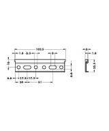 Rail voor ophangsysteem - 10cm