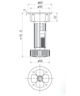 Stelpoot voordelig - 120mm - voor keukenkasten