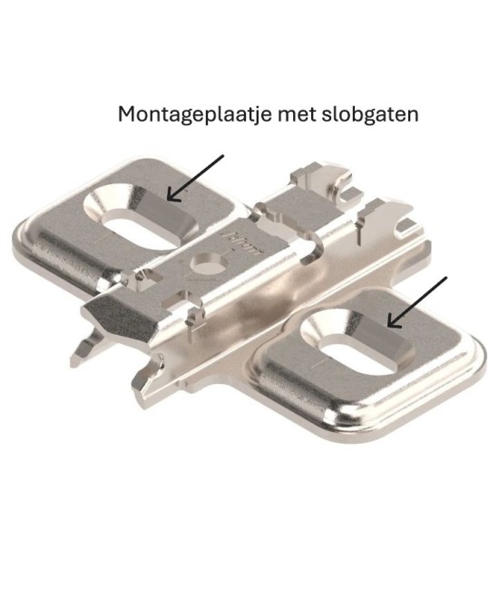 Blum scharnier - Clip Top - 100 graden - half voorliggend - zelfsluitmechanisme (veer)