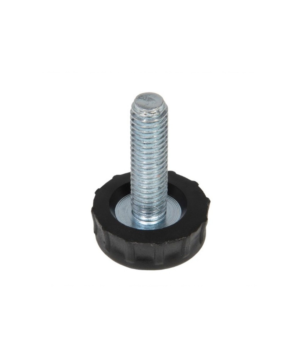 Stelvoet metaal - M6 - 27mm hoog - rond