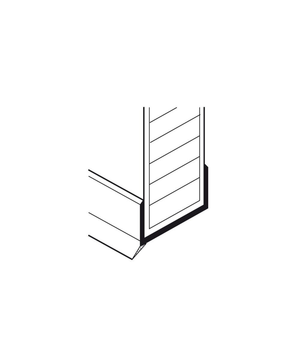 Plintprofiel doorzichtig - voor keukens - 19mm - 60cm