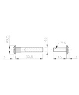 Verbindingsschroef voor kasten - m4 - 32 tm 40mm - 20 stuks - inbus