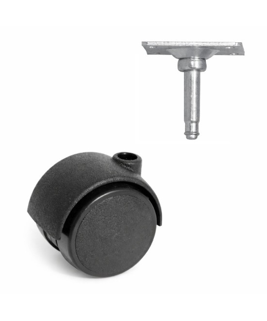 Zwenkwiel 40mm - 15kg - wielplaat 38 x 38mm