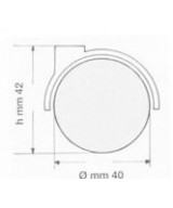 Zwenkwiel 40mm - 15kg - wielplaat 42 x 42mm