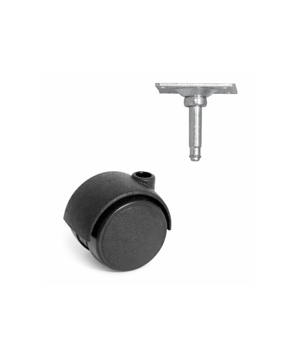 Zwenkwiel 40mm - 15kg - wielplaat 42 x 42mm