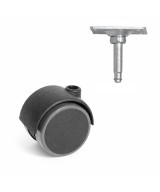 Zwenkwiel 40mm zacht - 15kg - wielplaat 38 x 38mm