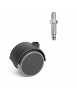 Zwenkwiel 40mm zacht - 15kg - wielbout - 8 x 15mm