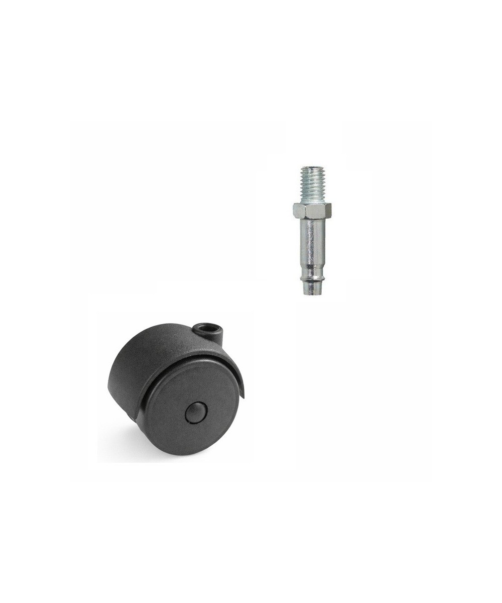 Zwenkwiel 40mm - 25kg - wielbout - 8 x 15mm