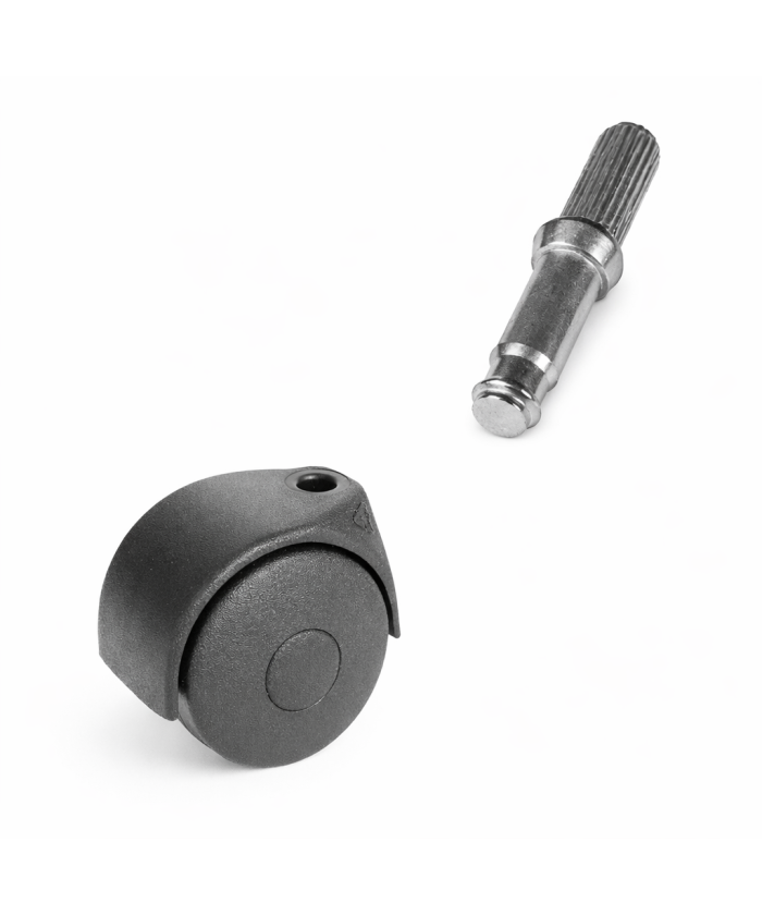 Zwenkwiel 45mm - 25kg - ribbelstift - 8 x 20mm