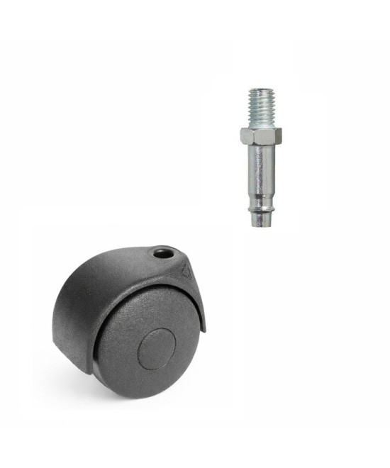 Zwenkwiel 45mm - 25kg - wielbout - 8 x 15mm