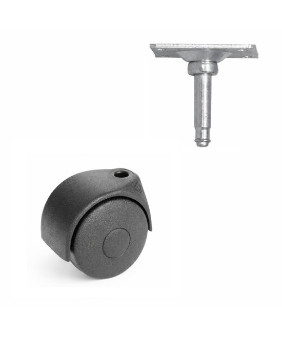 Zwenkwiel 45mm - 25kg - wielplaat 42 x 42mm