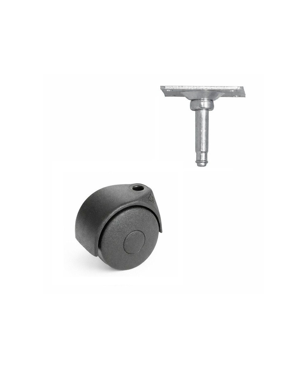 Zwenkwiel 45mm - 25kg - wielplaat 38 x 38mm