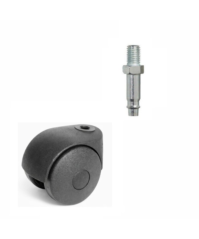 Zwenkwiel 50mm - 35kg - wielbout - 8 x 15mm
