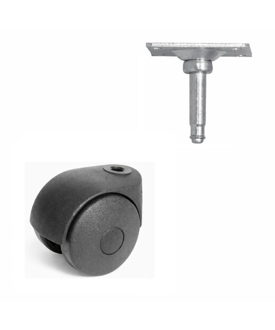 Zwenkwiel 50mm - 35kg - wielplaat 42 x 42mm