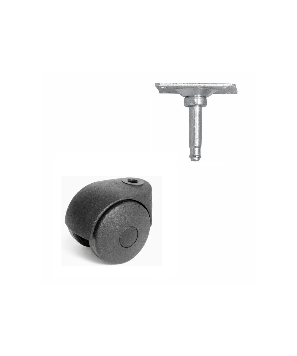 Zwenkwiel 50mm - 35kg - wielplaat 42 x 42mm