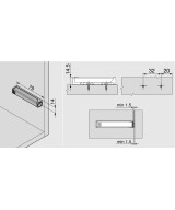 Blum adapterplaat - wit - lange versie