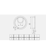 Kabeldoorvoer RVS look - 60mm - zamak