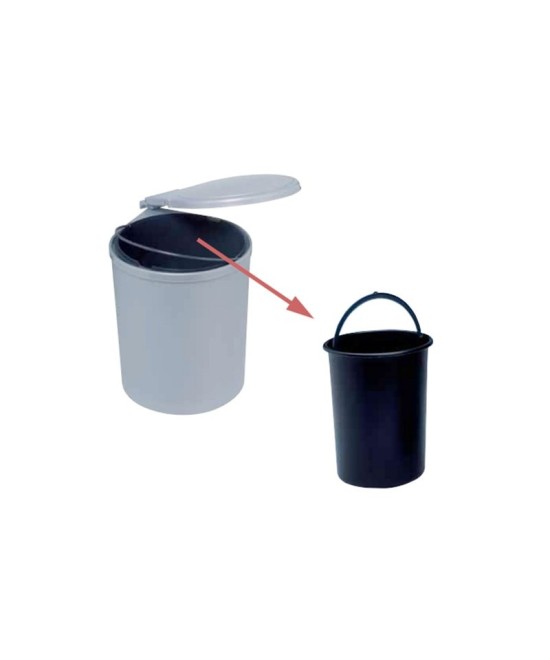 Prullenbak - deurbevestiging -  1 x 13 liter - grijs