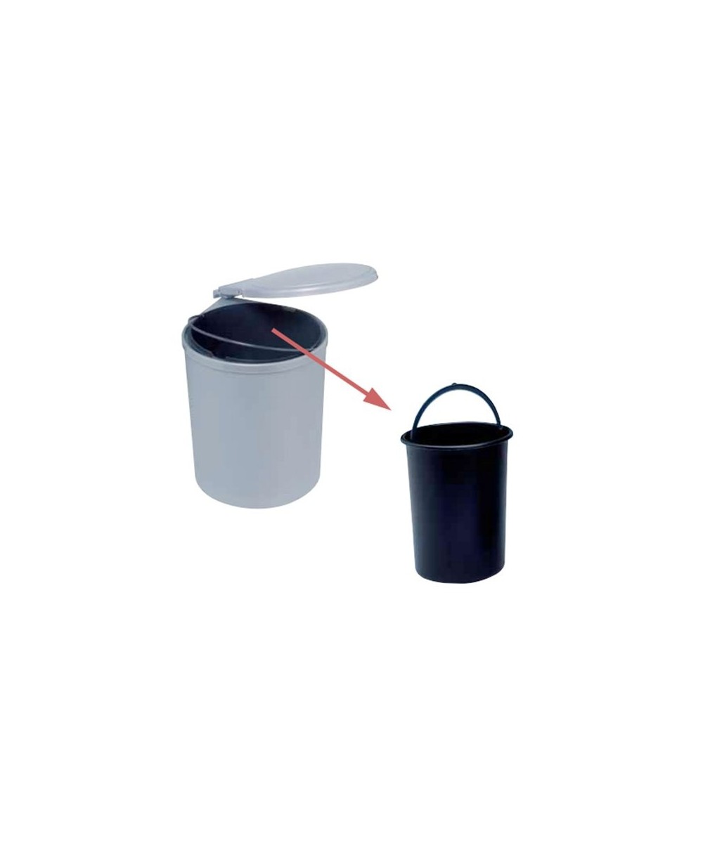 Prullenbak - deurbevestiging -  1 x 13 liter - grijs