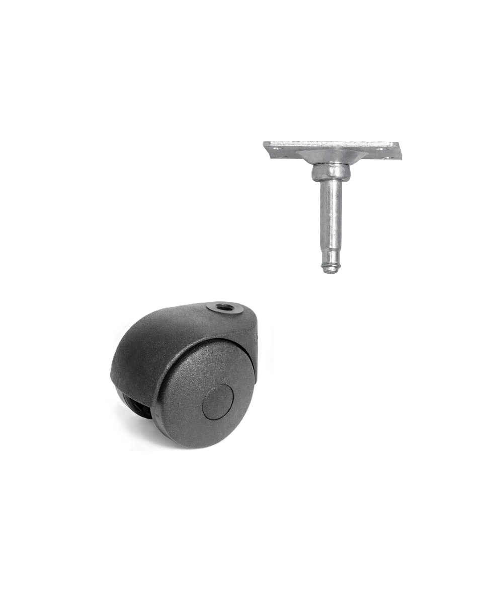 Zwenkwiel 50mm - 35kg - wielplaat 38 x 38mm